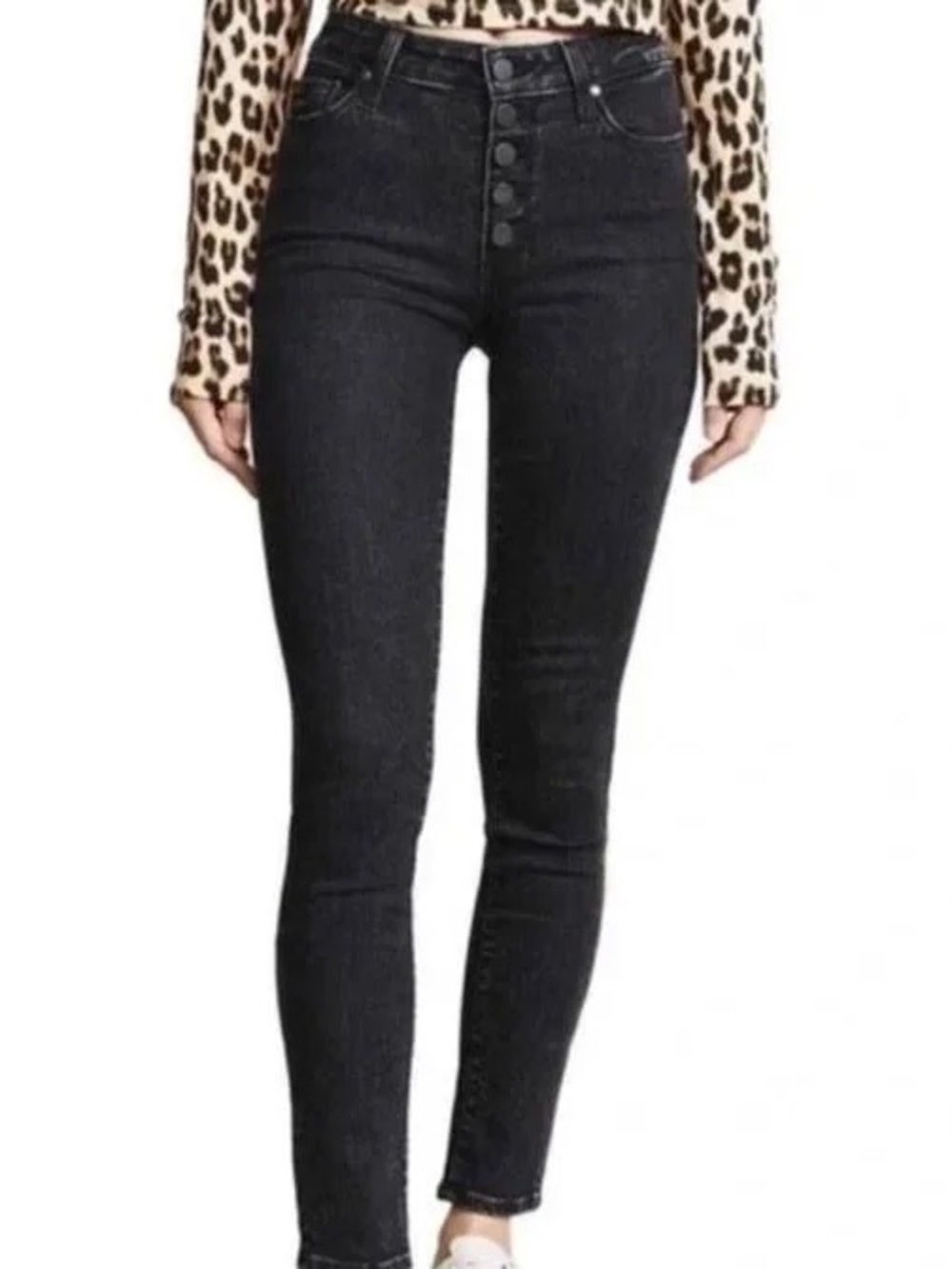 PAIGE button fly Huxton Slim jeans